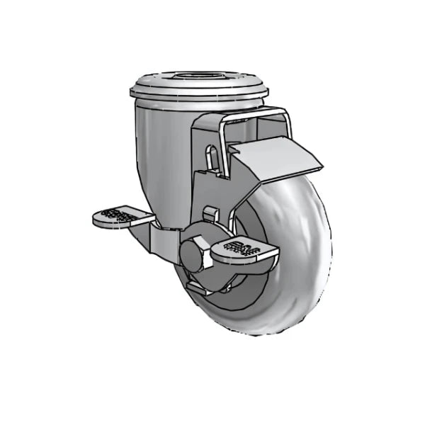 Colson Casters 3.5" x 1.3125" Performa Ball Bearing Side-Lock Caster with 1/2" Hollow Rivet - SKU: 2.03250.565 BRK1 | Durable, High-Performance Caster for Industrial & Medical Applications colson-header