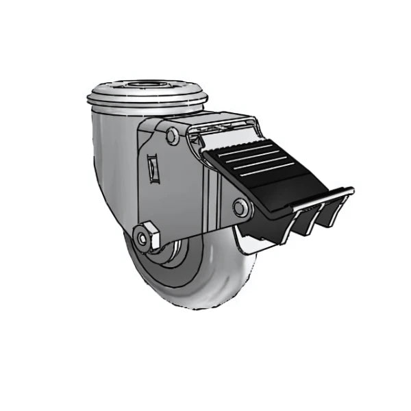 Colson Casters 3.5" x 1.3125" Performa Ball Bearing Caster with Total Lock and 1/2" Hollow Rivet - SKU: 2.03250.565 BRK5 | High-Performance Industrial Caster for Smooth Mobility and Stability colson-header