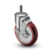 Colson Casters 3.5" x 1.25" Side Lock Caster with 1/2" Thread and Poly HI-TECH BB Wheel, Precision Ball Bearing - SKU: 2.03254.95 MTG53 BRK1 colson-header1