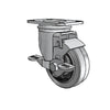 3.5" Conductive Performa Swivel Caster with Side-Lock Brake - 225 lb Capacity CasterHQ