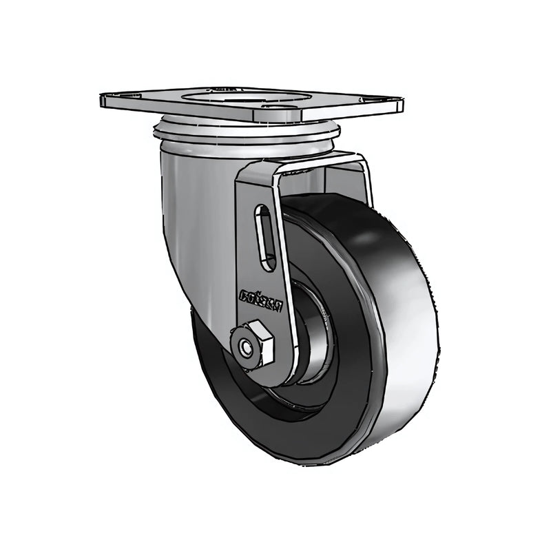 3.5"x1.25" Polyolefin Ball Bearing Swivel Caster with 2.5"x3.625" Plate, 230 lb Load Capacity colson-header