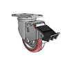 3.5" HI-TECH Polyurethane Swivel Caster with Total Lock Brake - 250 lb Capacity, 4.69" Mount Height colson-header