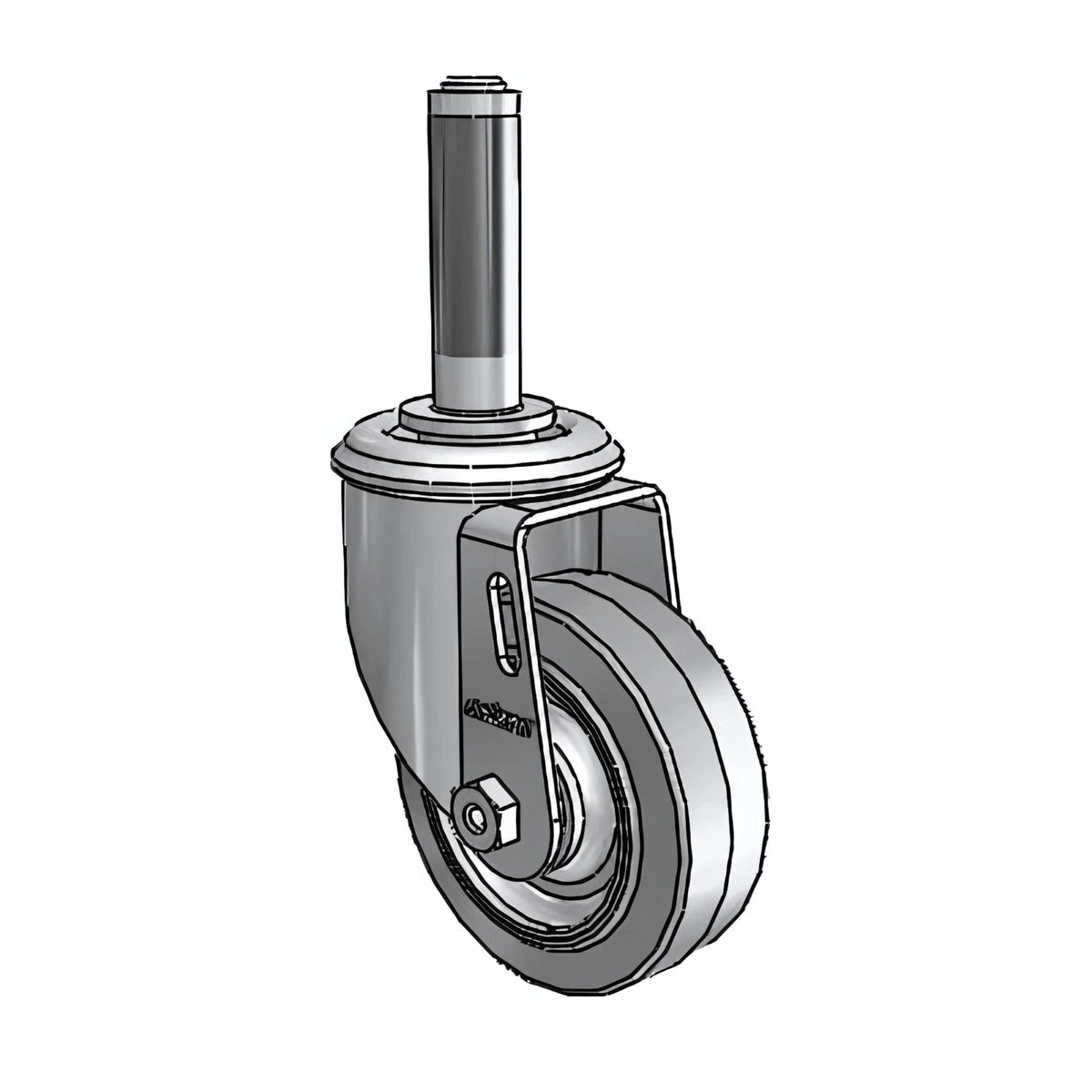 Colson Casters 3.5" x 1.3125" Performa Delrin Bearing Caster with Expanding Adapter (MTG40) - 3/4" to 13/16" Inside Dia. Round Tubing | SKU: 2.03267.441 MTG40 | High Load Capacity, Durable, Industrial Mobility Solution colson-header