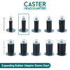 3.5" x 1.25" Performa Delrin Bearing Caster with Expanding Adapter for 7/8" to 15/16" Round Tubing - 2.03267.441 MTG41 | Durable Industrial Caster for Machinery and Equipment -  | CasterHQ