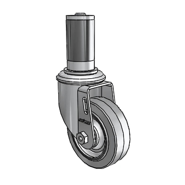 3.5" x 1.25" Performa Delrin Bearing Caster with Expanding Adapter for 1-3/8" to 1-7/16" Inside Dia. Round Tubing (MTG45) - High-Performance Industrial Caster for Heavy-Duty Applications colson-header