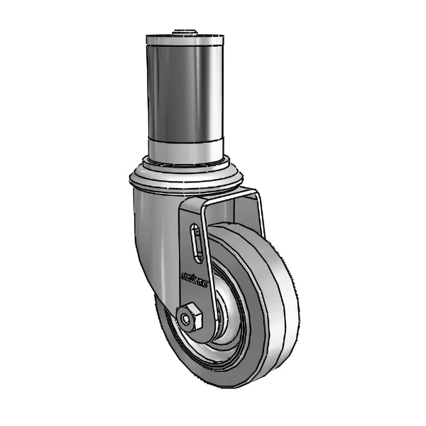 3.5" x 1.25" Performa Delrin Bearing Caster with Expanding Adapter for 1-5/8" to 1-11/16" Inside Dia. Round Tubing – Model 2.03267.441 MTG47 | Durable & Smooth Rolling Industrial Caster for Light-Duty Applications colson-header