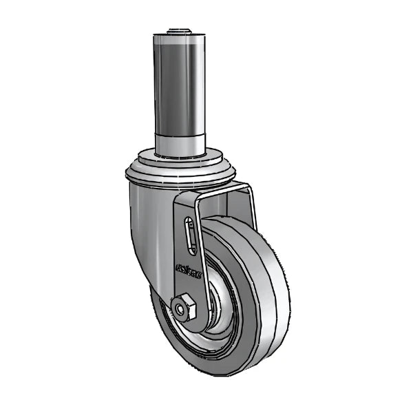3.5" x 1.25" Performa Delrin Bearing Caster with Expanding Adapter for Square Tubing (1-1/8" to 1-3/16" Inside Dia.) - Heavy-Duty Industrial Caster for Equipment and Machinery - Model 2.03267.441 MTG53 colson-header