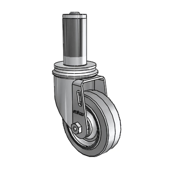 3.5" x 1.25" Performa Delrin Bearing Caster with Expanding Adapter for 1-1/4" to 1-5/16" Inside Dia. Square Tubing - MTG54 - Durable, Low-Friction Industrial Caster for Medium-Duty Use colson-header