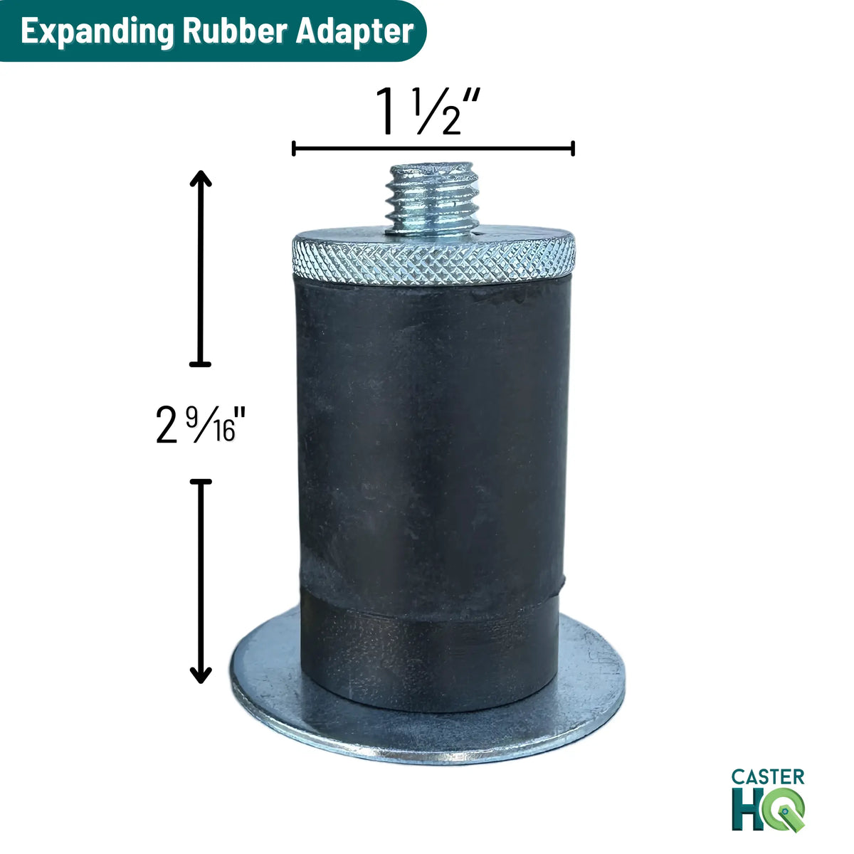 Colson Casters 3.5" x 1.25" Performa Ball Bearing Caster with Expanding Adapter (MTG46) - 1-1/2" to 1-9/16" Inside Dia. Round Tubing Adapter - SKU: 2.03267.445 MTG46 -  | CasterHQ
