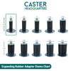 3.5" x 1.25" Polyolefin Delrin Bearing Caster with Expanding Adapter for 3/4" to 13/16" Round Tubing - Heavy-Duty, Smooth Movement, Model 2.03267.53 MTG40 -  | CasterHQ