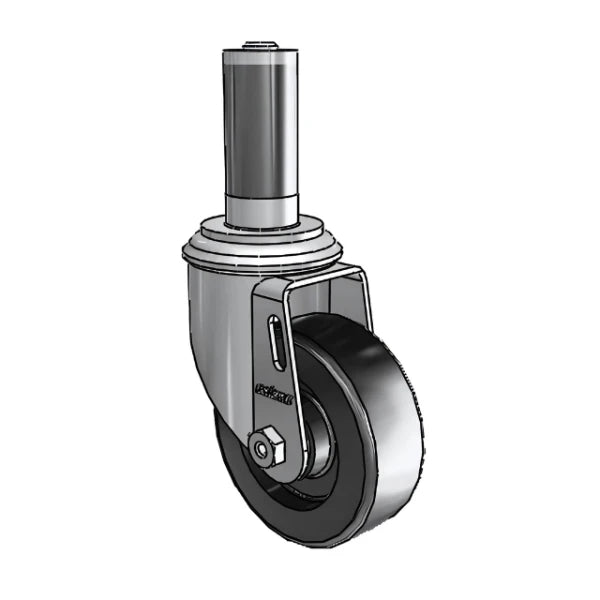3.5" x 1.25" Polyolefin Delrin Bearing Caster with Expanding Adapter (MTG53) - 1-1/8" to 1-3/16" Inside Dia. Square Tubing, Smooth Rolling Performance, and Corrosion-Resistant Design for Light to Medium-Duty Applications colson-header