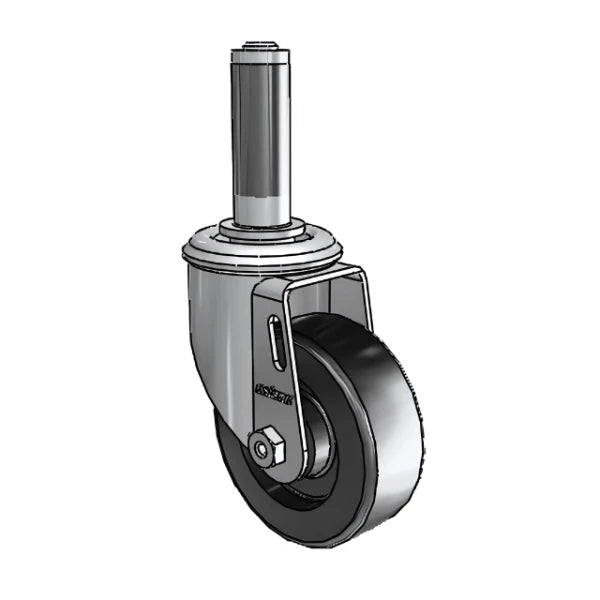 3.5" x 1.25" Polyolefin Ball Bearing Caster with Expanding Adapter (7/8" to 15/16" Inside Dia. Tubing) - Heavy-Duty Industrial Caster for Material Handling and Equipment - 2.03267.55 MTG41 colson-header