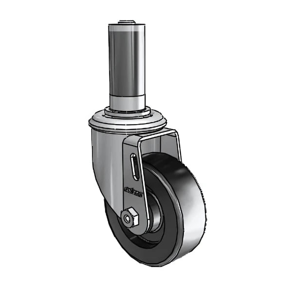 3.5" x 1.25" Polyolefin Ball Bearing Caster with Expanding Adapter (1-1/8" to 1-3/16" Inside Dia. Round Tubing) - Durable & Smooth Performance for Light to Medium-Duty Applications - Model 2.03267.55 MTG43 colson-header