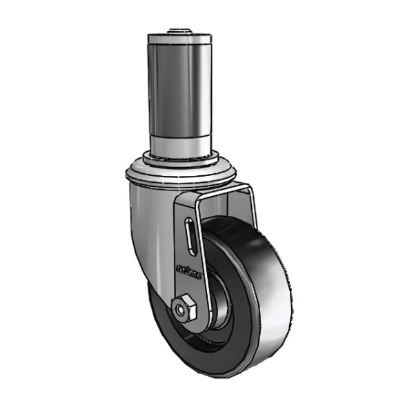 3.5" x 1.25" Polyolefin Ball Bearing Caster with Expanding Adapter for 1-3/8" to 1-7/16" Round Tubing – Model 2.03267.55 MTG45, Heavy-Duty Caster for Industrial & Commercial Use colson-header