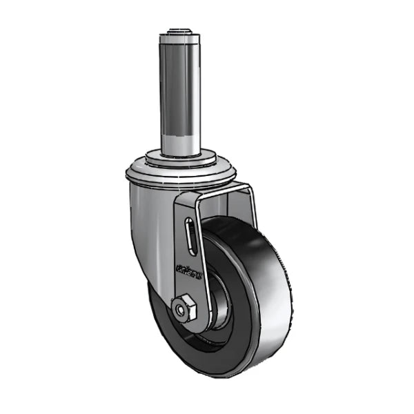 3.5" x 1.25" Polyolefin Ball Bearing Caster with 7/8" to 15/16" Inside Dia. Square Tubing Expanding Adapter (MTG51) - 2.03267.55 MTG51 | Durable, Smooth-Operating Caster for Light to Medium-Duty Industrial Use colson-header