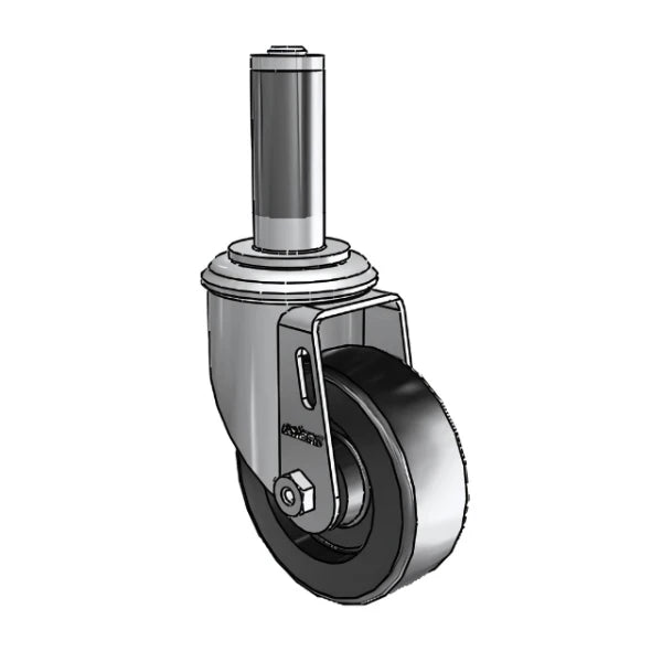 3.5" x 1.25" Polyolefin Ball Bearing Caster with Expanding Adapter (1" to 1-1/16" Inside Dia. Square Tubing) - Heavy Duty, Precision Movement, Industrial Use - Model 2.03267.55 MTG52 colson-header