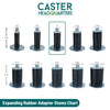 3.5" x 1.3125" Performa Delrin Bearing Caster with 1" to 1-1/16" Inside Dia. Round Tubing Expanding Adapter (MTG42) - Durable, Smooth Performance for Light to Medium-Duty Industrial Applications colson-header