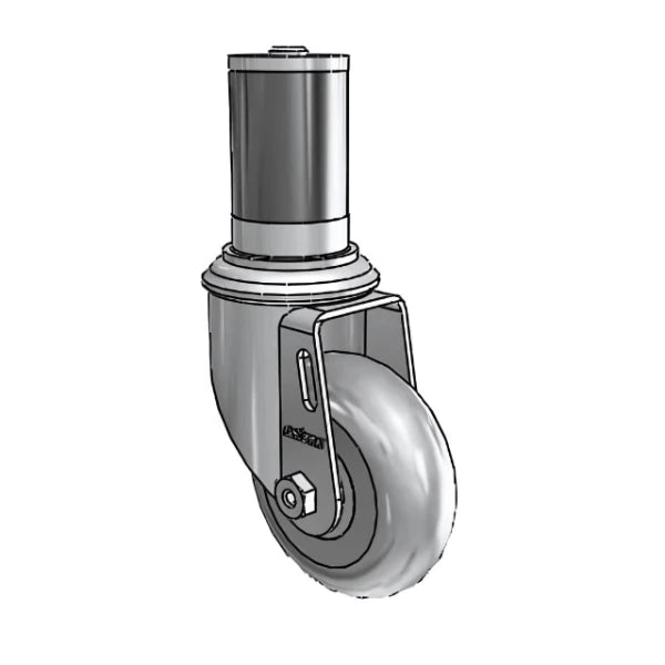 Colson Casters 3.5" x 1.3125" Performa Delrin Bearing Caster with Expanding Adapter for 1-5/8" to 1-11/16" Tubing - SKU: 2.03267.561 MTG47 | Industrial & Medical Mobility Solution colson-header