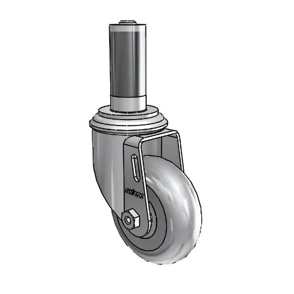 3.5" x 1.3125" Performa Delrin Bearing Caster with Expanding Adapter for Square Tubing (1-1/8" to 1-3/16" Dia) - 2.03267.561 MTG53 | Heavy-Duty Industrial Caster for Machinery & Equipment colson-header