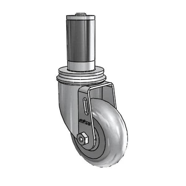 Colson Casters 3.5" x 1.3125" Performa Delrin Bearing Caster with Expanding Adapter for 1-3/8" to 1-7/16" Square Tubing - MTG55 - SKU: 2.03267.561 colson-header