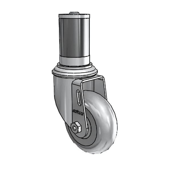 3.5" x 1.3125" Performa Ball Bearing Caster with Expanding Adapter (1-5/8" to 1-11/16" Inside Dia. Round Tubing) – Heavy-Duty Industrial Caster for Machinery and Equipment – Model 2.03267.565 MTG47 colson-header