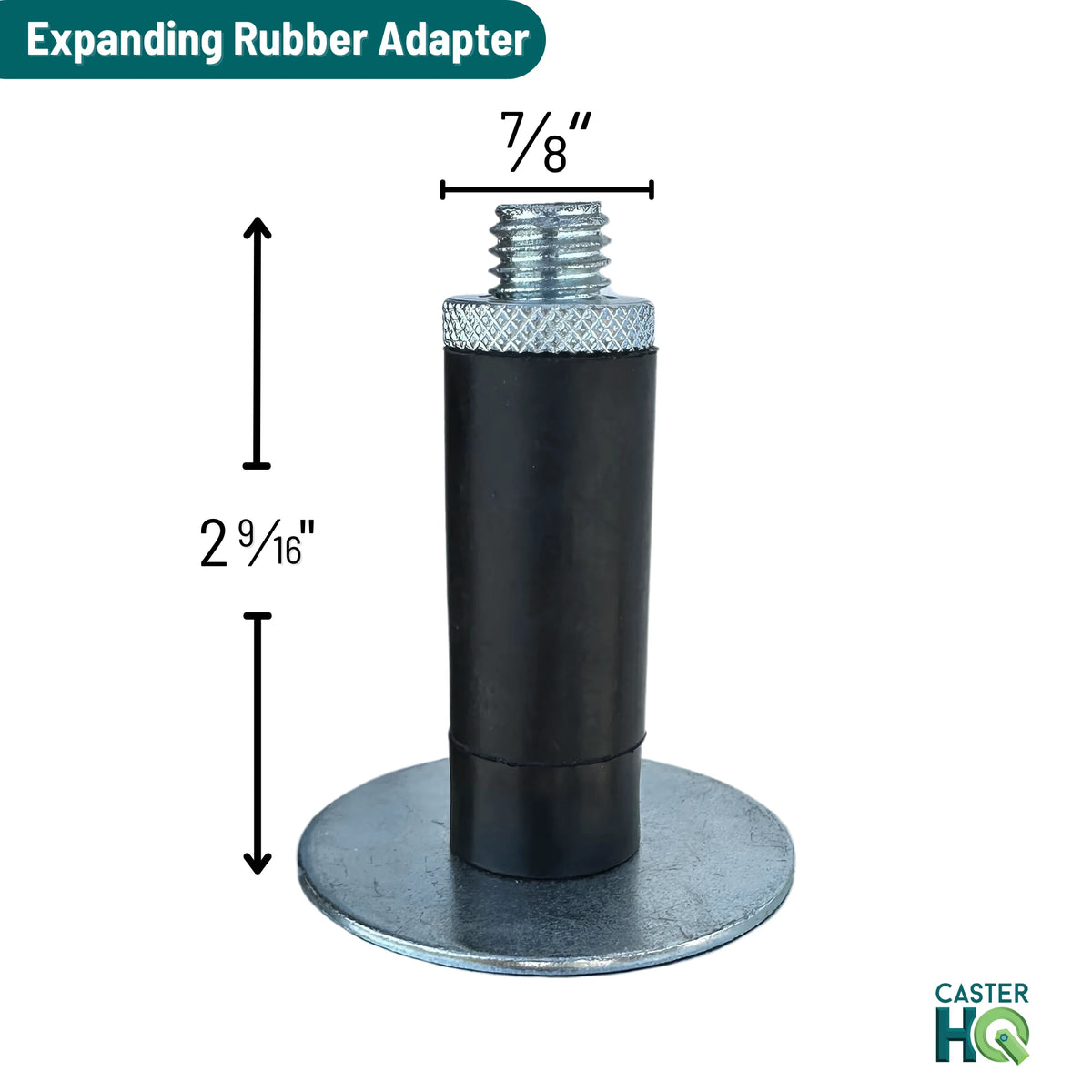 3.5" x 1.25" HI-TECH Delrin Bearing Caster with Expanding Adapter for 7/8" to 15/16" Inside Dia. Round Tubing – Precision Movement, Durable Industrial Caster (Model: 2.03267.91 MTG41) colson-header