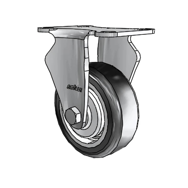 3.5" x 1.25" Stainless High-Temp TPE Precision Ball Rigid Caster - Durable, Heat-Resistant with 2.5" x 3.625" Plate - Model 2.03408.414 H for Industrial and Commercial Use colson-header1