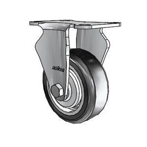 3.5" x 1.25" Stainless High-Temp TPE Precision Ball Rigid Caster - Durable, Heat-Resistant with 2.5" x 3.625" Plate - Model 2.03408.414 H for Industrial and Commercial Use colson-header1