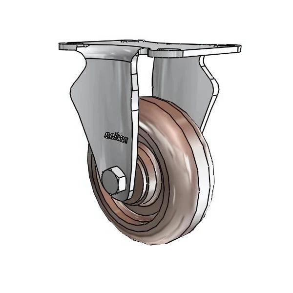 3.5" x 1.25" Thermo Plain Rigid Caster with 2.5" x 3.625" Plate - Durable, Heat-Resistant Wheel for Medium-Duty Industrial Applications (Model 2.03408.52 HT) colson-header