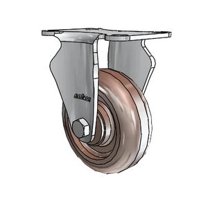 3.5" x 1.25" Thermo Plain Rigid Caster with 2.5" x 3.625" Plate - Durable, Heat-Resistant Wheel for Medium-Duty Industrial Applications (Model 2.03408.52 HT) colson-header