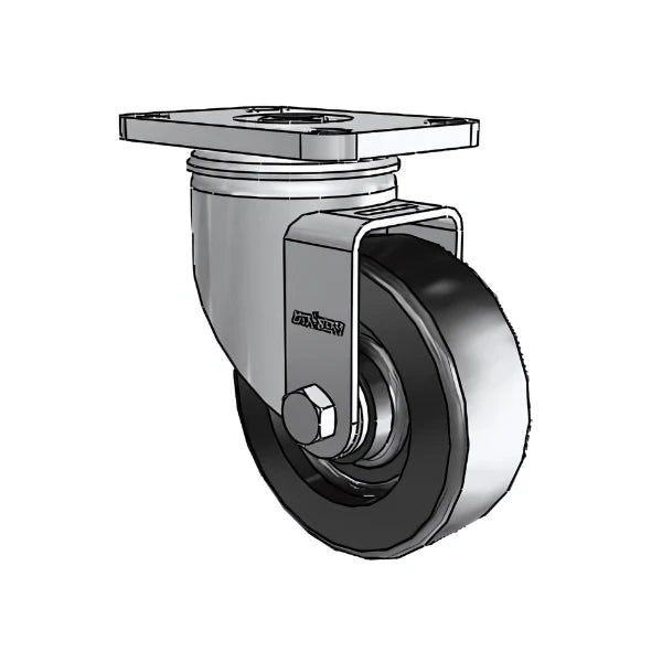 3.5" x 1.25" Stainless Polyolefin Delrin Bearing Caster with 2.5" x 3.625" Plate – Heavy-Duty, Corrosion-Resistant Caster for Industrial and Commercial Use - Model 2.03456.544 colson-header
