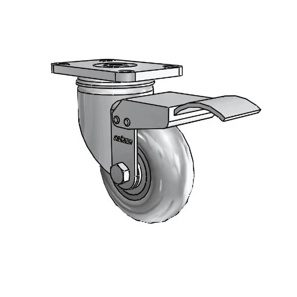 3.5" x 1.3125" Stainless Performa Delrin Bearing Caster with Total Lock | Heavy-Duty 1.3125-Inch Wheel and 2.5 x 3.625-Inch Plate - Model 2.03456.564 BRK4 for Industrial Applications colson-header1