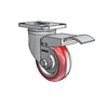Colson Casters Stainless 3.5" x 1.25" HI-TECH Delrin Bearing Caster with Total Lock | 2.5" x 3.625" Plate - SKU: 2.03456.944 BRK4 | Durable & Reliable Mobility Solution colson-header