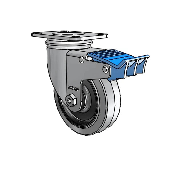 4" x 1.25" Conductive Performa Direction Lock Caster with 2.5" x 3.625" Plate - Ideal for Heavy Loads in Sensitive Environments - 2.04156.445 COND colson-header