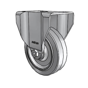 Colson 2.04208.441 4" x 1.25" Performa Rigid Caster – 2.6875" x 3.625" Plate