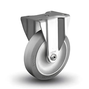 4"x1.25" Performa Rubber Rigid Caster Ball Bearing – 300 lb
