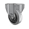 4" x 1.25" Conductive Performa Rigid Caster with 2.6875" x 3.625" Plate - Durable Static Control Solution for Sensitive Equipment (Model: 2.04208.445 COND) colson-header
