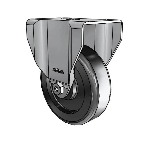 4" x 1.25" Stainless Steel Polyolefin Ball Bearing Rigid Caster with 2.6875" x 3.625" Mounting Plate - Heavy-Duty, Corrosion-Resistant Caster for Industrial & Commercial Use - Model 2.04208.55 colson-header