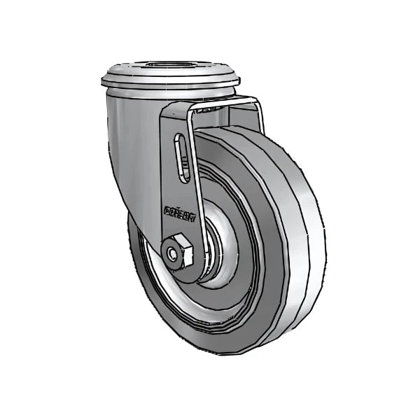 4" x 1.25" Performa Delrin Bearing Caster with 1/2" Hollow Rivet - Durable, Smooth Rolling, High-Quality Industrial Caster for Light-Duty Applications colson-header
