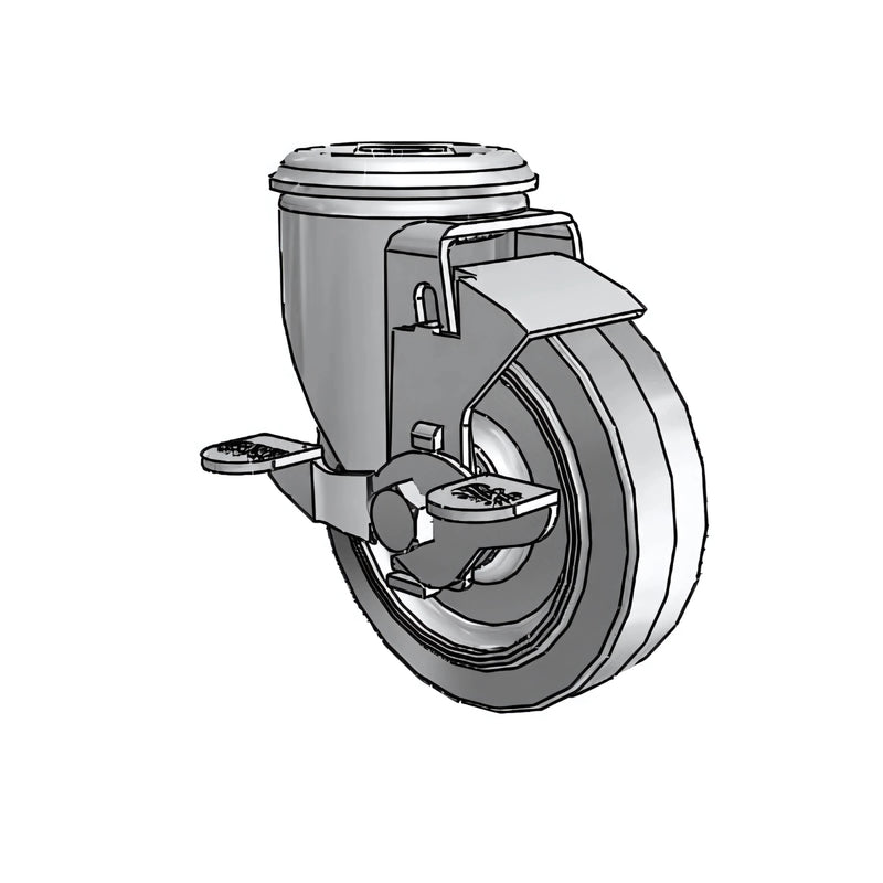 4"x1.25" Performa Ball Bearing Swivel Caster with Side-Lock Brake | 300 lb Capacity | Durable & Smooth Performance colson-header