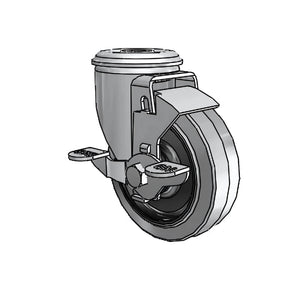 Colson 4"x1.25" Conductive Performa Swivel Side Lock Caster – 250 lb