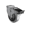 4" x 1.25" Conductive Performa Caster with Total Lock, Ball Bearings, and 1/2" Hollow Rivet - Heavy Duty, Anti-Static Caster for Electronics and Medical Equipment - Model 2.04250.445 COND BRK5 colson-header