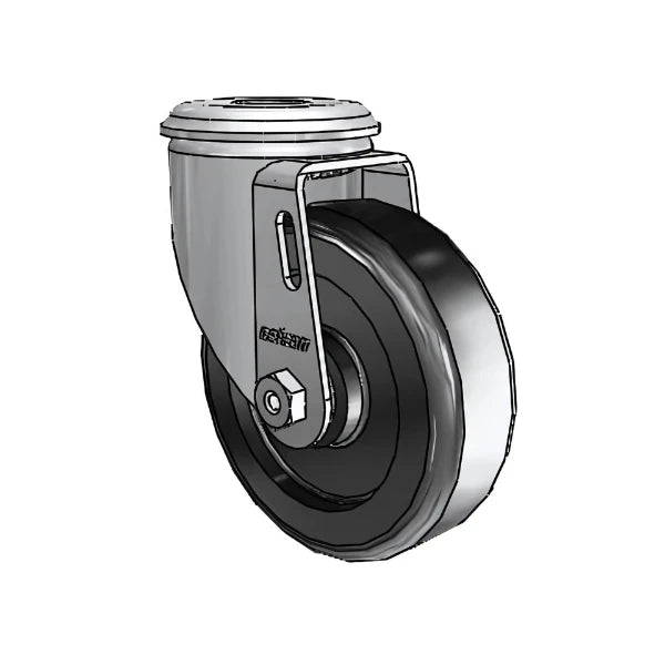 4" x 1.25" Polyolefin Ball Bearing Caster with 1/2" Hollow Rivet - Durable, Smooth-Rolling, Light-Duty Solution for Carts and Trolleys colson-header1