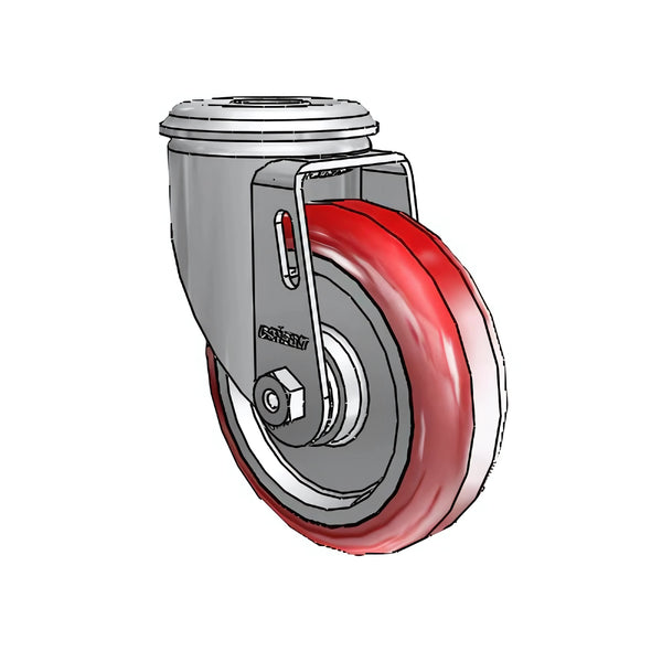 Colson Casters 4" x 1.25" HI-TECH Delrin Bearing Caster with 1/2" Hollow Rivet - Durable, Smooth-Gliding Caster for Industrial and Medical Use - SKU: 2.04250.91 colson-header