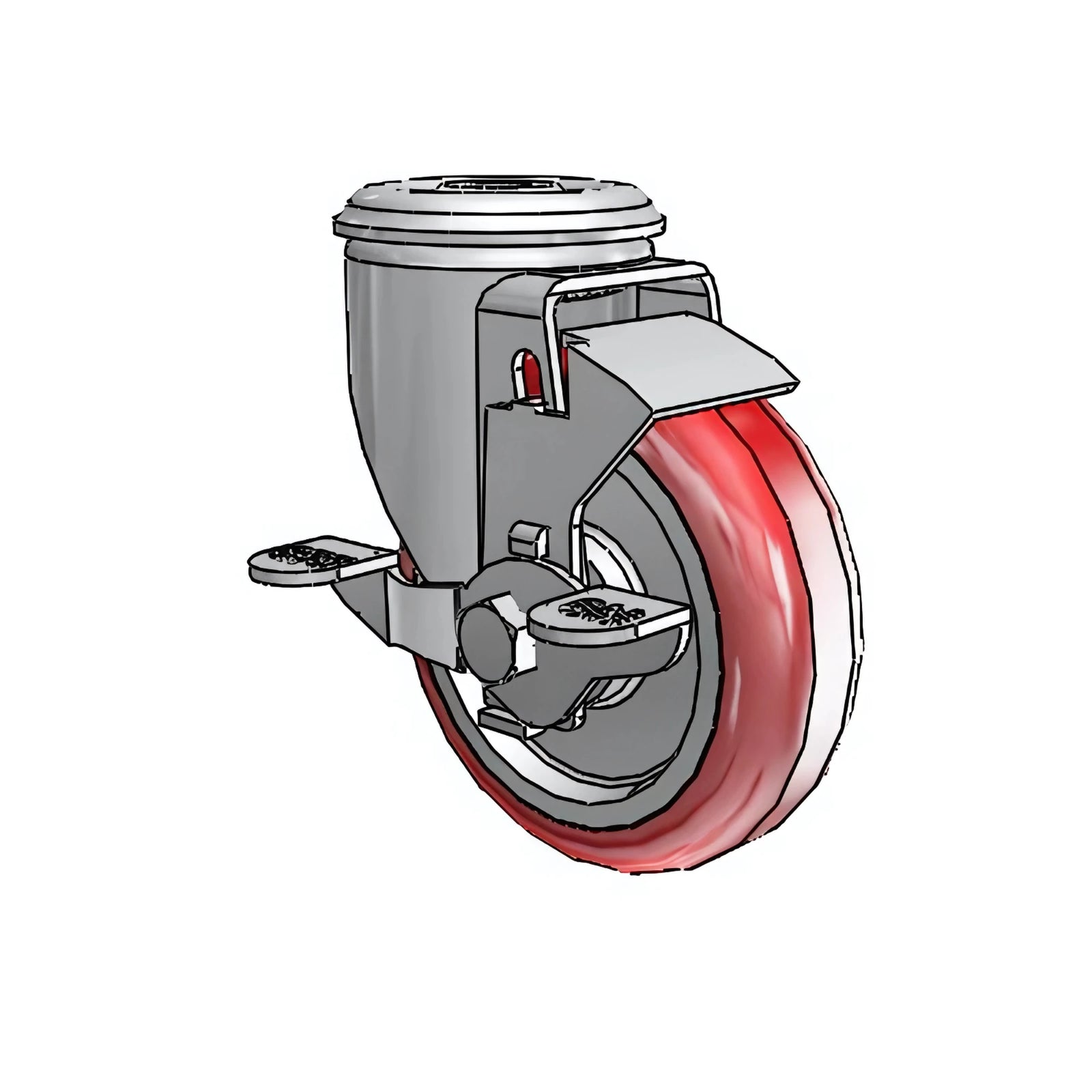 Colson Casters 4" x 1.25" HI-TECH Ball Bearing Top-Lock Caster with 1/2" Hollow Rivet - SKU: 2.04250.95 BRK1 | Durable, Smooth Mobility for Industrial & Commercial Use colson-header