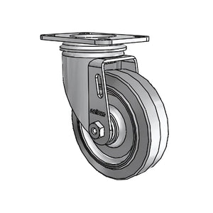 4" x 1.25" Performa Delrin Bearing Caster with 2.5" x 3.625" Plate - Heavy-Duty Mobility Solution for Industrial Carts and Equipment - 2.04256.441 colson-header