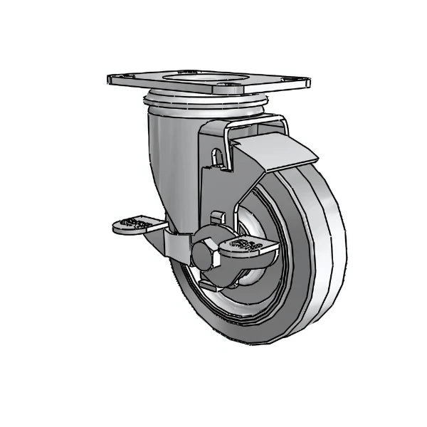 4" x 1.25" Performa Delrin Bearing Side-Lock Caster with 2.5" x 3.625" Plate - Durable and Secure Mobility Solution for Furniture and Equipment Transport - 2.04256.441 BRK1 colson-header