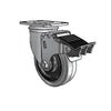 4" x 1.25" Conductive Performa Caster with Total Lock - 2.5" x 3.625" Plate for Electronic Equipment Safety | Model 2.04256.445 COND BRK5 colson-header