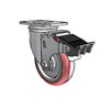 4" x 1.25" Stainless Steel Caster with HI-TECH Delrin Bearing, Total Lock, and 2.5" x 3.625" Plate - Model 2.04256.91 BRK5 | Durable, Corrosion-Resistant Industrial Caster colson-header