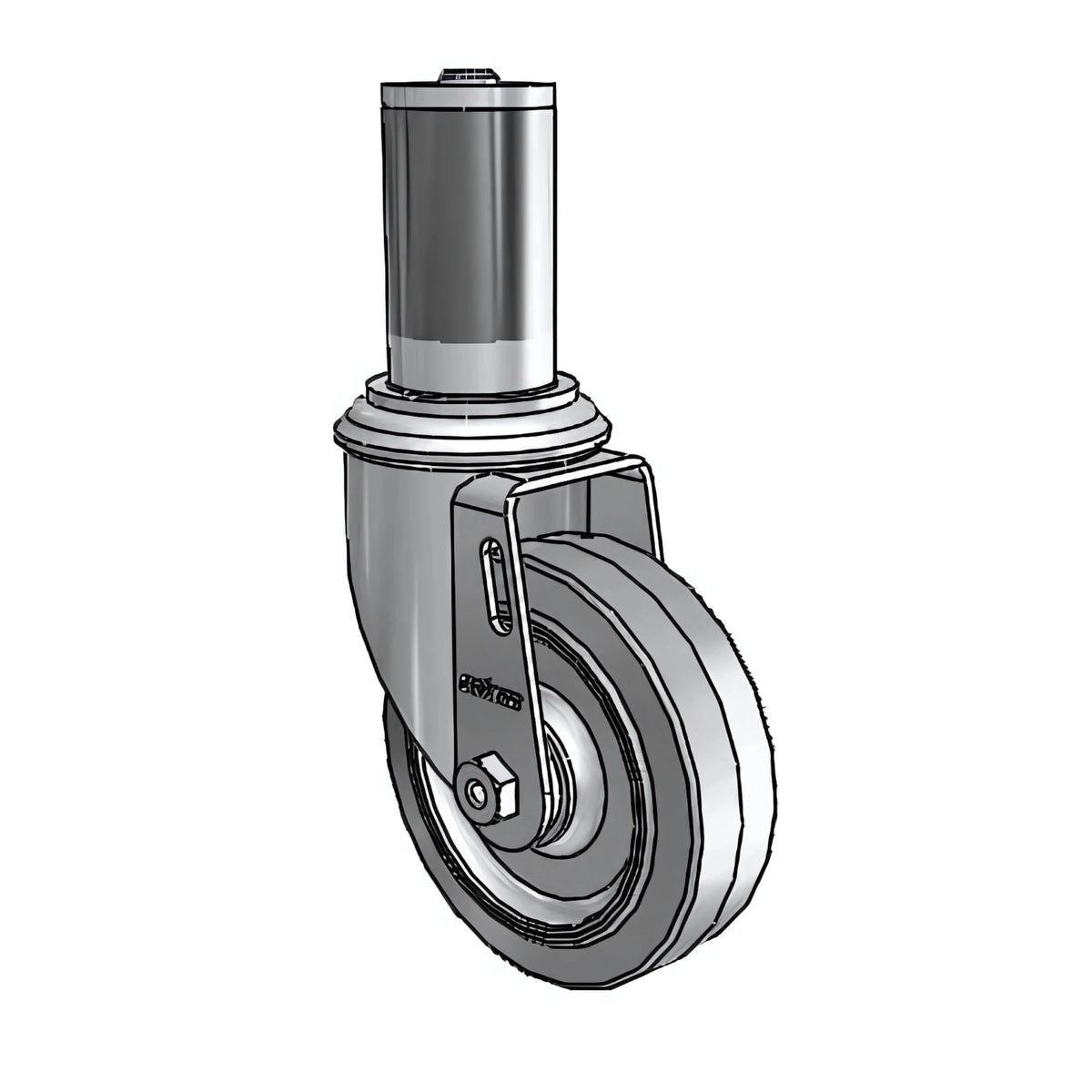 4" x 1.25" Performa Delrin Bearing Caster with Expanding Adapter | Colson MTG46 colson-header